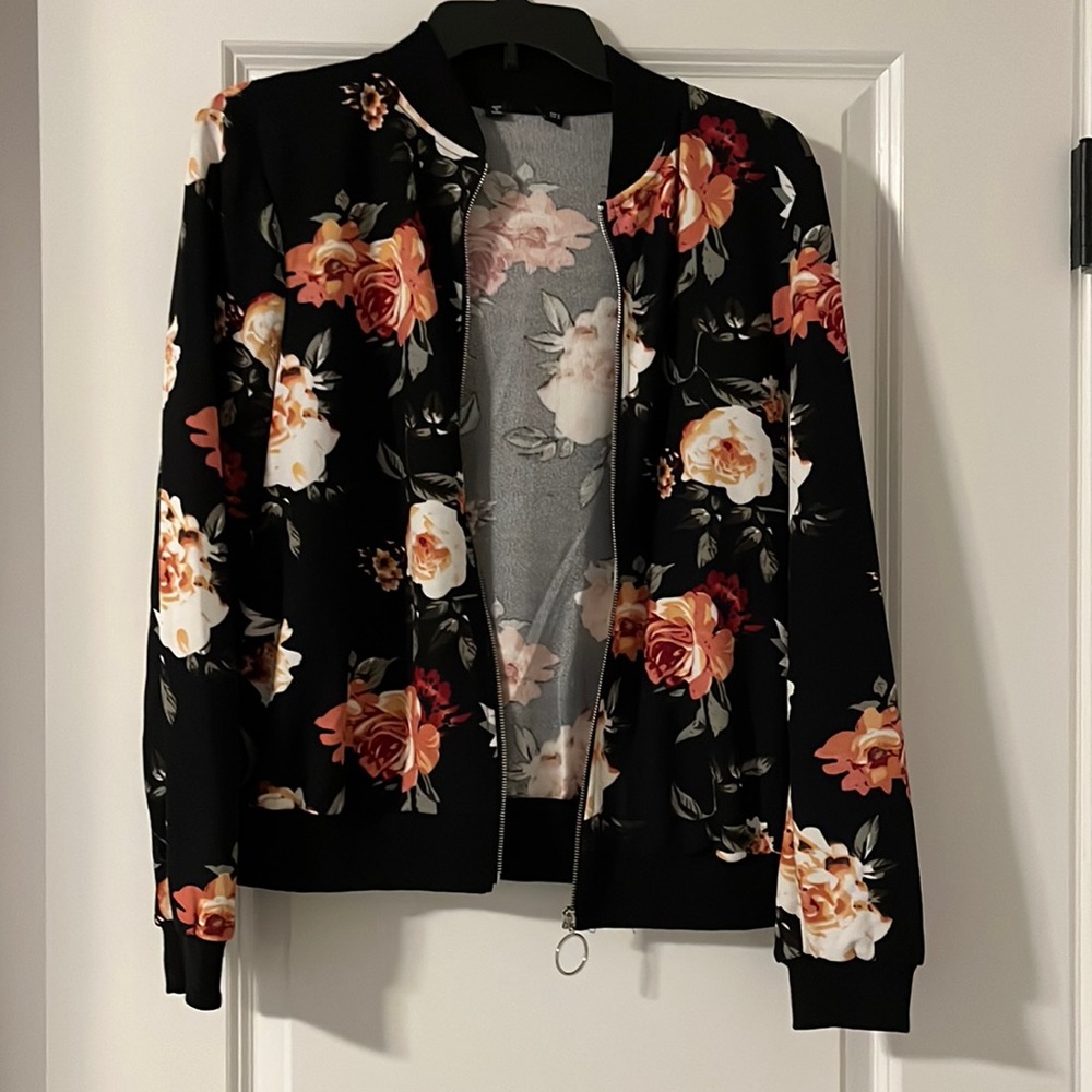 Light weight floral bomber